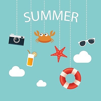 EPS 해외이미지 배너 여행 백그라운드 일러스트 자연 하늘 휴가 불가사리 사람없음 여름 파란색 태양 해외202004 해외일러스트 자연요소 계절 컬러 극피동물 생태계 파일형식 벡터 이미지허브