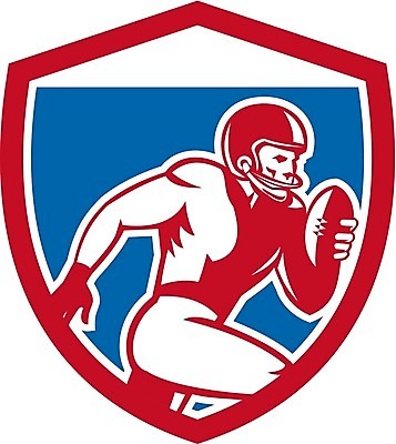 EPS 해외이미지 스포츠 일러스트 공 그래픽 달리기 럭비 미식축구 축구 복고 방패 고립 쿼터백 해외202004 해외일러스트 모션 구기 파일형식 벡터 이미지허브