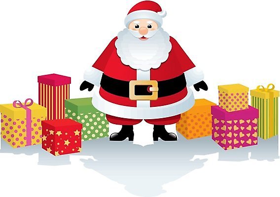 EPS 해외이미지 전통 남자 크리스마스 일러스트 선물 미소 산타클로스 흰색 그림 해외202004 해외일러스트 기념일 컬러 표정 사람 파일형식 벡터 이미지허브