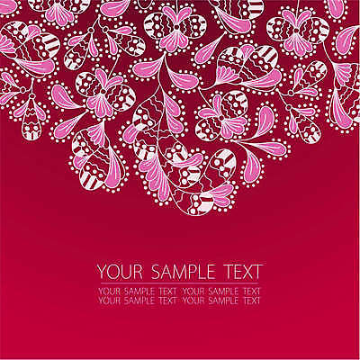 EPS 해외이미지 꽃 백그라운드 라인일러스트 일러스트 타이포그라피 사람없음 빈티지 버건디 해외202004 해외일러스트 식물 문자 컨셉 빨간색 파일형식 벡터 이미지허브