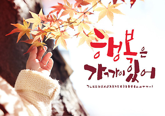 손 행복 백그라운드 단풍 일러스트 캘리그라피 사람 글자캘리그라피 한글 신체부위 세트 가을 감성 조합형타이포 가을배경 국내일러스트 AI파일 문자 계절 감정 컨셉 잎 타이포그라피 파일형식 벡터 가을_계절