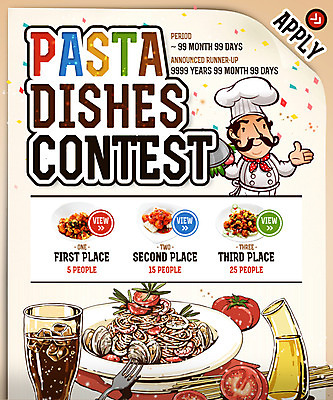 PSD 템플릿 남자 음식 웹템플릿 토마토 이벤트페이지 파스타 요리사모자 요리 한명 이벤트 성인 요리사 조리복 콜라 공모전 콘테스트 이미지템플릿 직업 모자_잡화 1 유니폼 채소 서양음식 사람 탄산음료 페이지 대회 파일형식