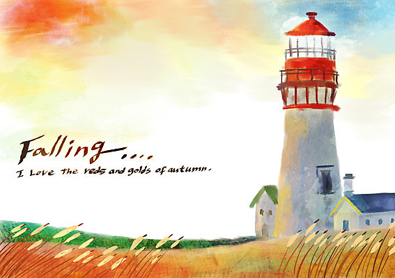 주간 PSD 계절 백그라운드 단풍 일러스트 주택 등대 갈대 풍경 사람없음 야외 가을풍경 가을 가을배경 국내일러스트 자연요소 식물 잎 건물 파일형식 가을_계절