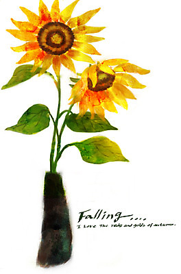 주간 PSD 계절 백그라운드 일러스트 해바라기 사람없음 야외 가을 다화병 가을배경 국내일러스트 자연요소 꽃 꽃병 파일형식 가을_계절