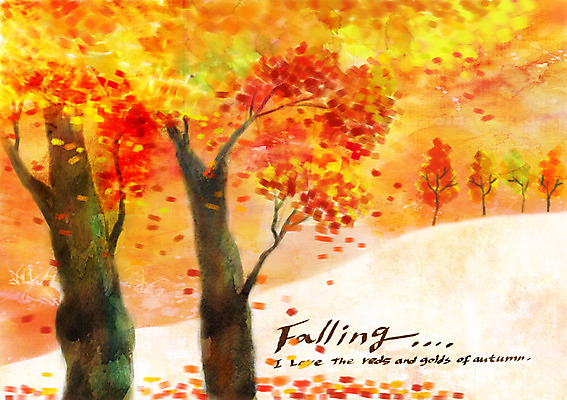 주간 PSD 나무 계절 백그라운드 단풍 낙엽 일러스트 풍경 사람없음 야외 가을풍경 가을 가을배경 국내일러스트 자연요소 식물 잎 파일형식 가을_계절