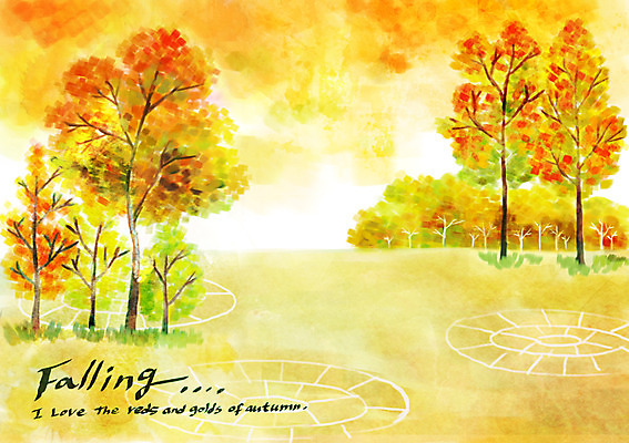 주간 PSD 나무 계절 백그라운드 단풍 낙엽 일러스트 풍경 사람없음 야외 가을풍경 가을 가을배경 국내일러스트 자연요소 식물 잎 파일형식 가을_계절