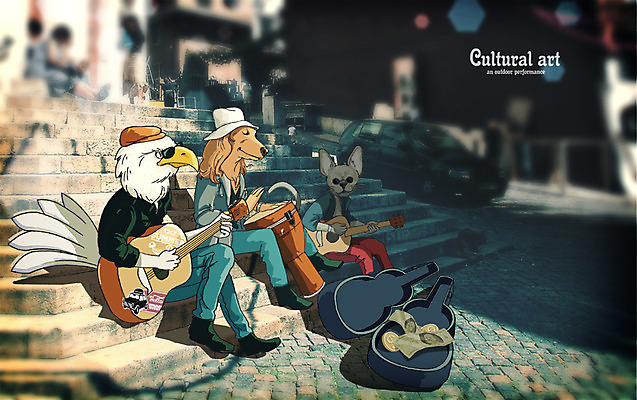 주간 PSD 편집 편집이미지 문화 예술 연주 포토일러 거리 의인화 사람없음 야외 계단 공연 기타 강아지 합성 독수리 소통 길거리공연 길거리예술가 반려 평등 이미지편집 자연요소 음악 컨셉 조류 현악기 이벤트 반려동물 개 예술가 파일형식