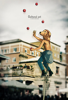 PSD 편집 편집이미지 문화 예술 공 포토일러 의인화 사람 여러명 건물 강아지 군중 묘기 합성 거리공연 소통 길거리공연 반려 평등 이미지편집 건축물 다수 컨셉 반려동물 공연 개 파일형식