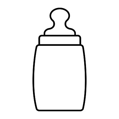 EPS 해외이미지 어린이 선 일러스트 아기 잠 만화 노리개젖꼭지 심플 얇은 해외202004 해외일러스트 사람 아기용품 파일형식 벡터 이미지허브