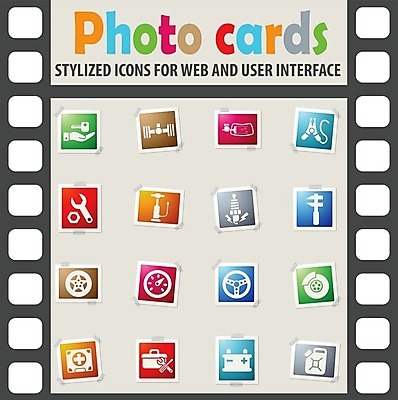 EPS 해외이미지 일러스트 유리 열쇠 통 도구 바퀴 심볼 펌프 속도계 캘리퍼스 해외202004 해외일러스트 재질 공구 파일형식 벡터 이미지허브