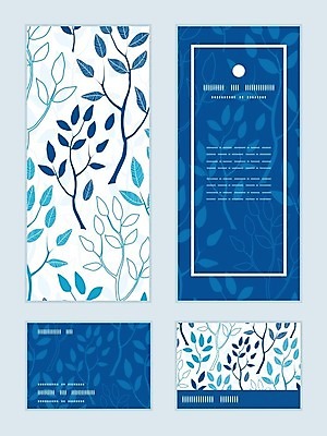 EPS 해외이미지 나무 배너 패턴 일러스트 프레임 사람없음 파란색 나뭇가지 해외202004 해외일러스트 식물 컬러 무늬 파일형식 벡터 이미지허브