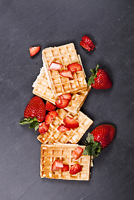 포토 JPG 해외이미지 조각 딸기 사람없음 와플 해외포토 과일 디저트 파일형식 이미지허브