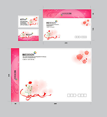 템플릿 꽃 리본 자연 명함 서류봉투 편지봉투 사람없음 세트 패키지 봉투템플릿 우편봉투 비즈디자인 이미지템플릿 AI파일 식물 봉투 편지 우편물 생태계 파일형식 벡터