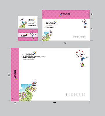 전신 템플릿 남자 분홍색 공 명함 서류봉투 편지봉투 한명 세트 광대 서커스 패키지 봉투템플릿 우편봉투 비즈디자인 이미지템플릿 AI파일 1 컬러 봉투 사람 편지 우편물 파일형식 벡터