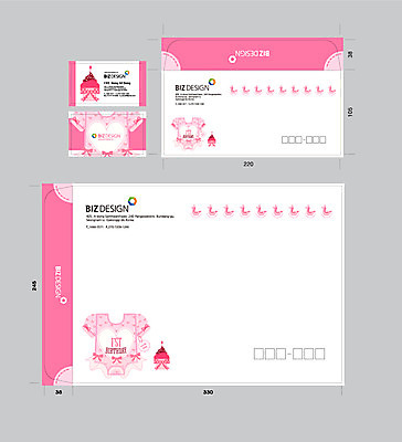 템플릿 분홍색 명함 서류봉투 편지봉투 사람없음 세트 케이크 생일 패키지 아동복 봉투템플릿 우편봉투 비즈디자인 이미지템플릿 AI파일 옷 기념일 컬러 디저트 봉투 편지 우편물 파일형식 벡터