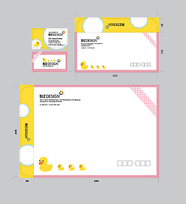 템플릿 여러마리 명함 서류봉투 편지봉투 오리 사람없음 세트 노란색 패키지 봉투템플릿 오리새끼 우편봉투 비즈디자인 이미지템플릿 AI파일 새끼 컬러 다수 조류 봉투 편지 우편물 파일형식 벡터