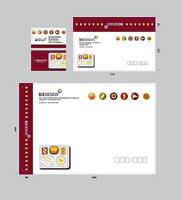 템플릿 음식 명함 서류봉투 편지봉투 사람없음 세트 패키지 급식 봉투템플릿 우편봉투 비즈디자인 이미지템플릿 AI파일 봉투 편지 우편물 파일형식 벡터