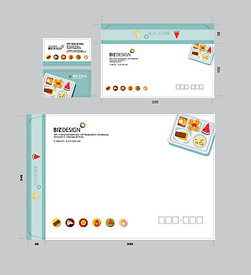 템플릿 음식 명함 서류봉투 편지봉투 사람없음 세트 패키지 급식 봉투템플릿 우편봉투 비즈디자인 이미지템플릿 AI파일 봉투 편지 우편물 파일형식 벡터