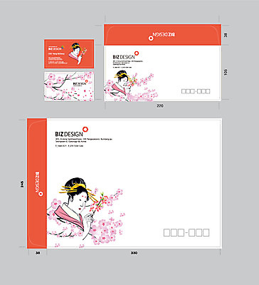 템플릿 여자 명함 서류봉투 편지봉투 한명 상반신 앞모습 세트 일본 벚꽃 기모노 패키지 게이샤 봉투템플릿 우편봉투 비즈디자인 이미지템플릿 AI파일 1 꽃 아시아 뷰포인트 봉투 사람 일본전통의상 편지 우편물 파일형식 벡터