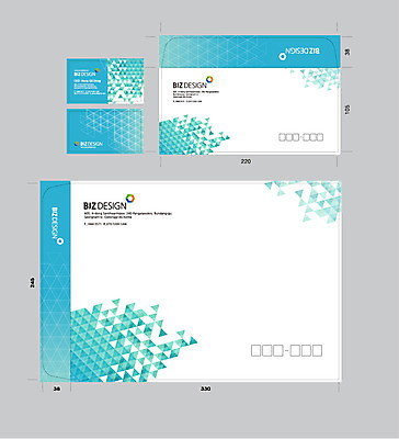 템플릿 문양 하늘색 무늬 명함 서류봉투 편지봉투 사람없음 세트 삼각형 패키지 그라데이션 기하학 봉투템플릿 우편봉투 비즈디자인 이미지템플릿 AI파일 도형 봉투 파란색 편지 우편물 파일형식 벡터