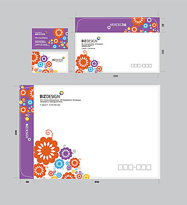 템플릿 문양 꽃무늬 명함 서류봉투 편지봉투 사람없음 세트 컬러풀 보라색 패키지 봉투템플릿 우편봉투 비즈디자인 이미지템플릿 AI파일 꽃 컬러 무늬 봉투 편지 우편물 파일형식 벡터