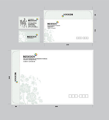 템플릿 문양 꽃 무늬 명함 서류봉투 편지봉투 사람없음 세트 패키지 봉투템플릿 우편봉투 비즈디자인 이미지템플릿 AI파일 식물 봉투 편지 우편물 파일형식 벡터