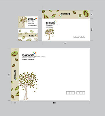 나무 템플릿 명함 나뭇잎 서류봉투 편지봉투 사람없음 세트 패키지 봉투템플릿 우편봉투 비즈디자인 이미지템플릿 AI파일 식물 잎 봉투 편지 우편물 파일형식 벡터