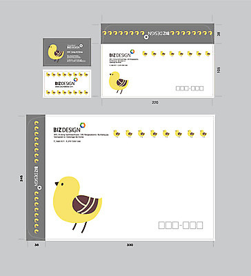 템플릿 여러마리 명함 조류 서류봉투 편지봉투 사람없음 세트 노란색 패키지 봉투템플릿 우편봉투 비즈디자인 이미지템플릿 AI파일 동물 컬러 다수 봉투 편지 우편물 파일형식 벡터