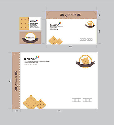 템플릿 리본 명함 서류봉투 편지봉투 사람없음 세트 쿠키 패키지 봉투템플릿 우편봉투 비즈디자인 이미지템플릿 AI파일 디저트 봉투 편지 우편물 파일형식 벡터