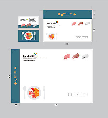 템플릿 명함 서류봉투 편지봉투 육류 세트 양 돼지 소 패키지 봉투템플릿 우편봉투 비즈디자인 이미지템플릿 AI파일 식재료 포유류 봉투 편지 우편물 파일형식 벡터
