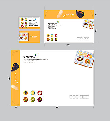 템플릿 명함 반찬 서류봉투 편지봉투 사람없음 세트 노란색 패키지 급식 봉투템플릿 우편봉투 비즈디자인 이미지템플릿 AI파일 음식 컬러 봉투 편지 우편물 파일형식 벡터