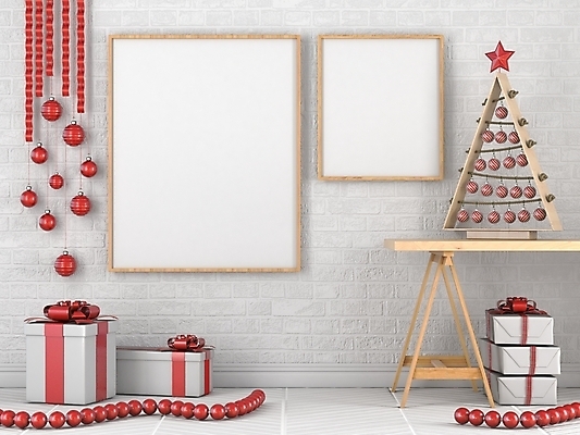 포토 JPG 해외이미지 나무 템플릿 포스터 벽 액자 크리스마스 프레임 액자틀 사람없음 내부 빨간색 상자 크리스마스트리 3D 방 흰색 인사 DIY 목업 해외202004 해외포토 식물 기념일 컬러 틀 취미 예절 디지털합성 파일형식 이미지허브