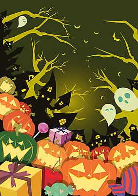 나무 백그라운드 일러스트 호박 주택 사탕 선물 사람없음 할로윈 분위기 유령 위험 무서움 박쥐 잭오랜턴 국내일러스트 AI파일 식물 감정 컨셉 채소 포유류 디저트 건물 파일형식 벡터