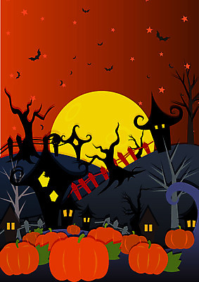 나무 별 백그라운드 일러스트 호박 주택 사람없음 할로윈 달 분위기 위험 무서움 박쥐 잭오랜턴 국내일러스트 AI파일 자연요소 식물 감정 컨셉 채소 포유류 건물 파일형식 벡터