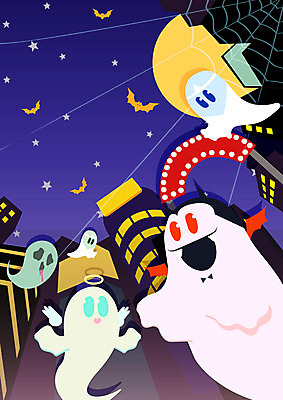 별 백그라운드 일러스트 빌딩 사람없음 할로윈 분위기 유령 위험 무서움 거미줄 박쥐 국내일러스트 AI파일 자연요소 감정 컨셉 포유류 건물 파일형식 벡터