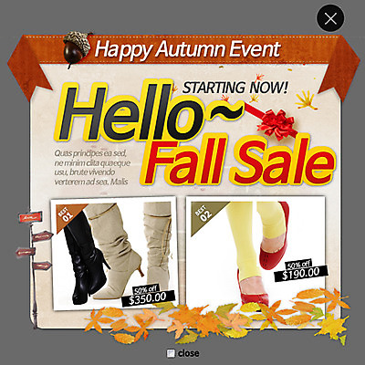 PSD 템플릿 웹템플릿 신발 낙엽 발 팝업 이벤트팝업 웹팝업 사람 이벤트 신체부위 세일 가을 도토리 부추 레이어팝업 이미지템플릿 계절 잎 채소 견과류 파일형식
