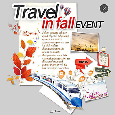 PSD 템플릿 남자 꽃 어린이 여행 웹템플릿 단풍 음표 팝업 이벤트팝업 웹팝업 이벤트 두명 기찻길 기차 가을 열기구 표지판 기차여행 레이어팝업 이미지템플릿 식물 기호 계절 음악 육상교통 잎 항공교통 대중교통 알림판 사람 파일형식