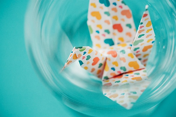 포토 JPG 스튜디오촬영 한마리 백그라운드 잔 실내 취미 사람없음 꿈 학 종이접기 감성 소원 색종이 종이학 접기 국내포토 1 식기 종이 컨셉 모션 조류 내부 파일형식