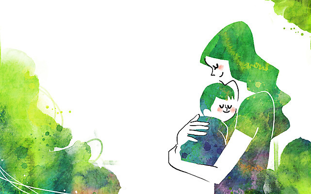 PSD 여자 남자 행복 어린이 일러스트 가족 안기 엄마 사랑 사람 성인 두명 다정 하트 아기 국내일러스트 모양 감정 컨셉 관계 모션 파일형식