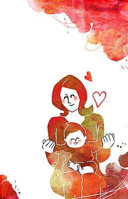 PSD 여자 남자 행복 어린이 일러스트 가족 엄마 사랑 사람 성인 두명 다정 하트 아기 국내일러스트 모양 감정 컨셉 관계 파일형식