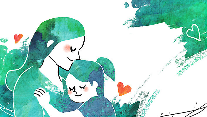 PSD 여자 어린이 일러스트 가족 안기 엄마 사랑 사람 성인 하트 국내일러스트 모양 감정 관계 모션 파일형식