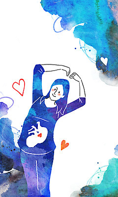 PSD 여자 어린이 일러스트 가족 엄마 사랑 한명 사람 성인 임산부 임신 하트 아기 보호 국내일러스트 모양 1 감정 컨셉 관계 파일형식