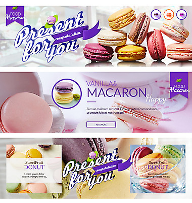 PSD 템플릿 음식 웹템플릿 잔 사람없음 컵 마카롱 웹배너 이미지템플릿 식기 배너 디저트 파일형식