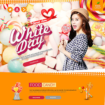 PSD 템플릿 여자 음식 웹템플릿 화이트데이 유리병 이벤트페이지 막대사탕 사탕 한명 이벤트 성인 한국인 이미지템플릿 1 데이이벤트 병_용기 디저트 사람 동양인 페이지 파일형식