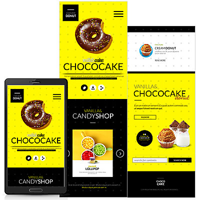 PSD 템플릿 음식 빵 웹템플릿 모바일 사탕 사람없음 홈페이지 홈페이지시안 우유 도넛 모바일템플릿 모바일웹 머핀 이미지템플릿 디저트 유제품 파일형식