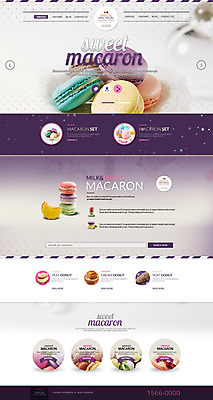 PSD 템플릿 음식 빵 웹템플릿 사이트템플릿 사람없음 홈페이지 홈페이지시안 도넛 머핀 마카롱 이미지템플릿 디저트 파일형식