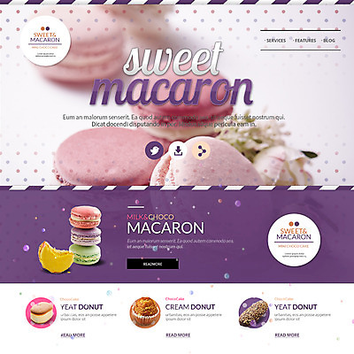 PSD 템플릿 음식 빵 웹템플릿 이벤트페이지 이벤트 사람없음 도넛 머핀 마카롱 이미지템플릿 디저트 페이지 파일형식