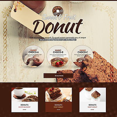PSD 템플릿 음식 빵 웹템플릿 이벤트페이지 이벤트 사람없음 케이크 도넛 초코케이크 이미지템플릿 디저트 페이지 파일형식