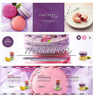 PSD 템플릿 접시 음식 웹템플릿 사람없음 손상 마카롱 웹배너 이미지템플릿 식기 배너 컨셉 디저트 파일형식