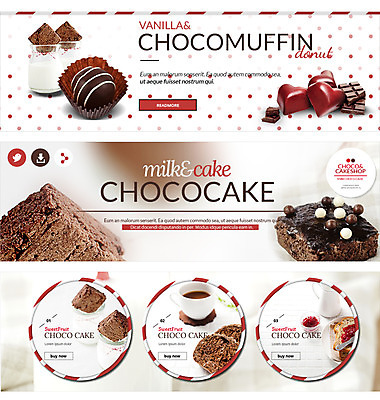 PSD 템플릿 음식 빵 웹템플릿 사람없음 과자 케이크 초콜릿 우유 병 초코케이크 웹배너 이미지템플릿 식기 배너 디저트 유제품 파일형식